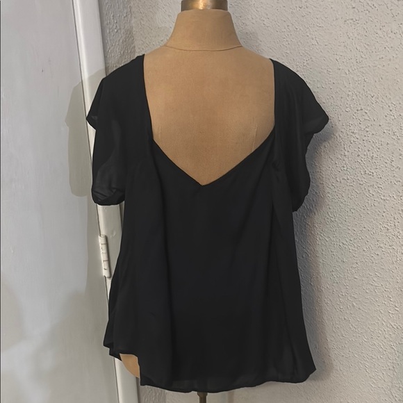 OPPA Sheer Black Off Shoulder Tank Blouse Plus Size 3X Sheer Hippie Indie Goth - Picture 1 of 10